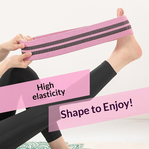 UNIZA Bande de Résistance Rose à Haute Élasticité pour les Hanches, Bande d'Exercice Écologique en Tissu Polyester Antidérapant pour Tous les Âges - Product Image 1