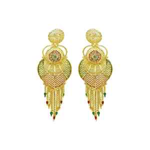Juego de Joyería Larga de Latón con Baño de Oro de 14K, 18K, 24K, Estilo Turco y Dubái, Diseño Tradicional, Joyería de Moda de Alta Calidad, Venta al por Mayor - Product Image 5