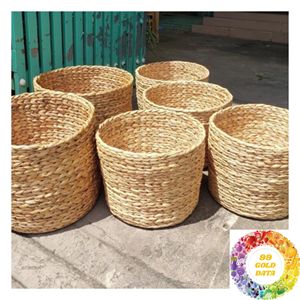 Proveedor de Cestas de Almacenamiento Redondas de Jacinto de Agua Personalizadas para Pedidos al por Mayor, Proyectos de Marca Privada y Mercados de Decoración del Hogar - Product Image 4