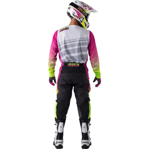 Ensemble d'équipement de motocross de haute qualité, design personnalisé, maillot respirant en maille polyester pour pantalon de moto tout-terrain - Product Image 3