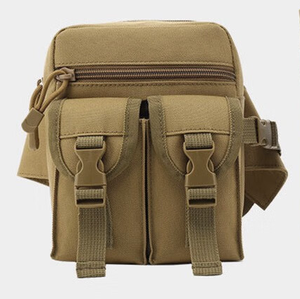 Water Resistant <b>Tan</b> Tactical Fanny Pack High Capacity Multi Pocket Utility <b>Bag</b> - Product Image 3