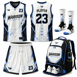 Premium Quality Basketball Uniform Set Sublimation Printing Sleeveless Breathable Basketball Training Uniform Kit - Product Image 3