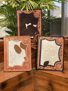 Classeur multi-poches en cuir avec classeur à anneaux A4 Business Padfolio Handouled Leather File Organizer Portfolio - Product Image 5