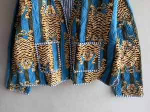 Chaqueta Kimono Acolchada con Estampado de Tigre Vintage, Azul, Patrón Animal, Manga Larga, Frente Abierto, Ropa Exterior Informal, Abrigo para Mujer, Regalo para Ella - Product Image 5