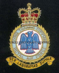 Écusson brodé en dentelle de haute qualité RAF FLYING TRAINING COMMAND, à coudre, en tissu, design circulaire de luxe pour vêtement - Product Image 3