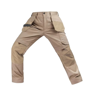 Men's Khaki <b>Waterproof</b> <b>Work</b> Pants Cotton Abrasion Resistant Custom Logo Multiple Pockets Uniform Type Anti-Wrinkle Anti-static - Product Image 1