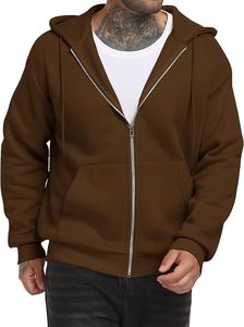 เสื้อฮู้ดแขนยาวสำหรับผู้ชาย น้ำหนักเบา มีซิป ใส่ได้ทุกวัน - Product Image 5