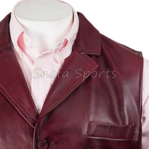 เสื้อกั๊กหนังสำหรับผู้ชายเสื้อกั๊กหนังสไตล์ใหม่ - Product Image 3