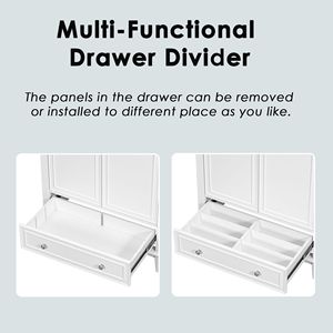 Mobile da Bagno Multifunzionale con Base in MDF da 30 Pollici, Solo Base con Ante e Cassetto, Senza Lavabo - Product Image 6