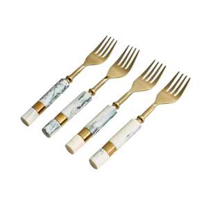 Ensemble de fourchettes en métal doré à prix de gros pour mariage et restaurant - Product Image 5