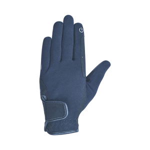 Guantes Blancos de Equitación para Doma Clásica, Guantes Ecuestres Profesionales para Exhibición con Ribete Dorado y Velcro Ajustable - Product Image 2