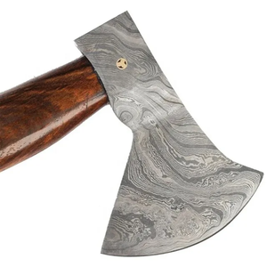 LEGACY BLADES Hache Tomahawk artisanale avec manche en bois, lame en acier forgé, fourreau en cuir, outil de survie en plein air - Product Image 4