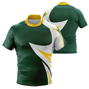 เสื้อรักบี้แบบซับลิเมชั่น ดีไซน์ใหม่ล่าสุด สวมใส่สบาย ระบายอากาศได้ดี แห้งเร็ว  ออกแบบใหม่ได้ตามต้องการ สำหรับทุกเพศ  เสื้อรักบี้ระดับมืออาชีพ - Product Image 1