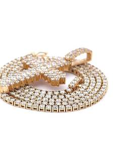 สร้อยคอสุดหรูประดับเพชรแบบไขว้สร้อยคอเส้นใหญ่แนวฮิปฮอปทางศาสนา - Product Image 1