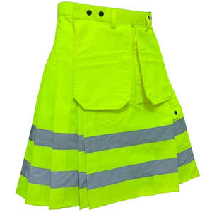 Kilts pour hommes vert fluorescent haute visibilité pour pompiers, en vente - Product Image 2
