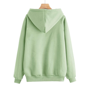 Wholesale Breathable Polyester/Cotton <b>Fleece</b> Knitted Oversized Hoodie <b>Women</b> - Product Image 2