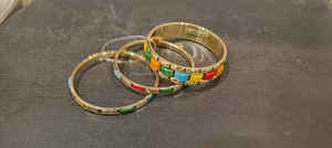 Juego de Brazaletes Ajustables de Latón Ecológico Royal Radiance, Joyería Elegante Hecha a Mano para Mujeres con Estilo - Product Image 2