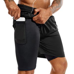 กางเกงวิ่งกีฬาผู้ชาย 100% โพลีเอสเตอร์ กางเกงลำลองผู้ชาย น้ำหนักเบา ผ้าตาข่าย ยืดได้ มี 3 กระเป๋า - Product Image 1