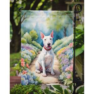 Bull Terrier Spring Path Garden Flag Multicolor Buzón Decorativo Patio Banner para Patio Obras de arte y camas de flores - Product Image 3