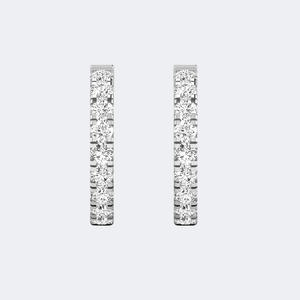 Pendientes de Aro Grandes con Diamantes Redondos de 3.65CTW, Oro de 14k, Diamantes Cultivados en Laboratorio, Color D, Claridad VVS, Brillo Interior y Exterior, Joyería para Mujer, Par - Product Image 6