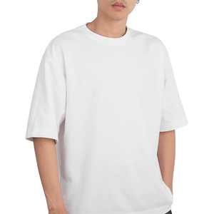 เสื้อยืดคอกลมแขนสั้นสีเขียวสำหรับผู้ชาย ทรงเข้ารูป ผ้าถัก สีพื้น เรียบง่าย สไตล์ลำลอง - Product Image 5