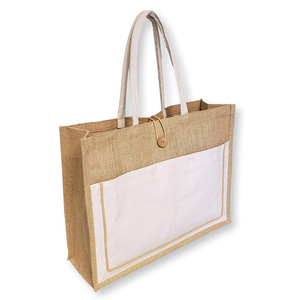 Sac fourre-tout en toile de coton 100% de haute qualité personnalisé, fermeture à l'épaule, sac de shopping réutilisable, logo personnalisé, couleur personnalisée - Product Image 2