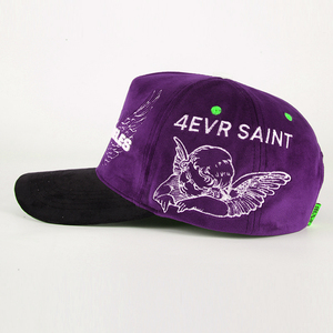 Gorras Trucker Deportivas de 5 Paneles de Gamuza Personalizadas de Alta Calidad con Logotipo, Gorras de Béisbol de Terciopelo Bordadas al por Mayor - Product Image 3