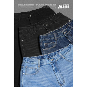 Pantalones Vaqueros de Mezclilla para Hombre, Estilo Vintage, Invierno, Tejido Sólido, Corte Recto, Ajuste Holgado, Lavado Enzimático, Color Azul - Product Image 2