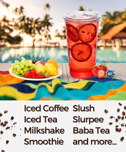 Vasos Biodegradables para Bebidas Frías de 300 ml, Plástico Transparente con Tapas para Beber sin Palito, Vasos Desechables para Café Helado y Smoothies, Ecológicos y a Prueba de Fugas - Product Image 2