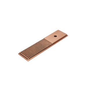 Modern Bronze Rectangle Back-plate Furniture Handle with Knurle Design Drawer Pull Durable Cabinet Knob for Home Office Dresser - Product Image 1
