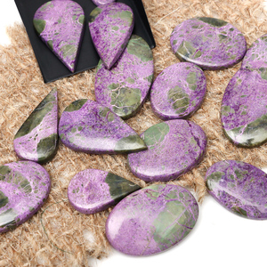 พลอยสติชไทต์สีม่วงธรรมชาติแบบขายส่ง ล็อตพลอยเพชรธรรมชาติสำหรับทำสร้อยคอและเครื่องประดับ - Product Image 6