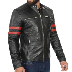 Chaquetas de Cuero para Hombre, Nueva Moda, Color Sólido con Cierre, Perfectamente Cosidas, Diferentes Chaquetas de Cuero para Hombre - Product Image 5