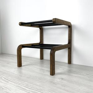 Elegant Curved <b>Shoe</b> Rack Dual Tier Compact Organizer <b>Space</b> <b>Saving</b> Design Strong Stable Frame Premium Entryway <b>Storage</b> Unit - Product Image 1