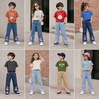 Expédition immédiate, vêtements en gros fabriqués au Bangladesh, assortiment de modèles, fournisseur en gros, t-shirts respirants pour enfants, garçons et filles, OEM