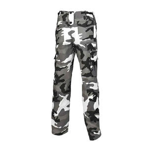 Wholesale Men's Gray Camouflage <b>Cargo</b> <b>Pants</b> High <b>Waist</b> <b>Elastic</b> Windproof Workwear Style Multiple Pockets Winter Wear - Product Image 2
