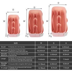 Organizer per Borse in Feltro Rosa, 13 Colori, 6 Misure, Inserto per Organizzare il Trucco in Borse e Borsette - Product Image 2