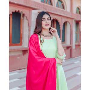 Ensemble de costume en crêpe satiné vert chartreuse pour femme, taille XS - Product Image 4