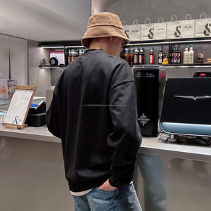 Nouveau pull à col rond personnalisé pour hommes Impression de sweat à manches longues à col étoilé Sweat-shirt à la mode à strass Hot Fix - Product Image 4