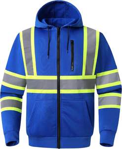 Sudadera con Capucha de Alta Calidad con 4 Bolsillos, Amarillo Marino, Reflectante, para Trabajo y Uso en Exteriores, Chaleco de Seguridad - Product Image 1
