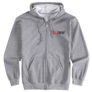Sweat à capuche zippé gris foncé pour homme – Sweat-shirt en polaire avec logo personnalisé, veste à capuche décontractée - Product Image 3