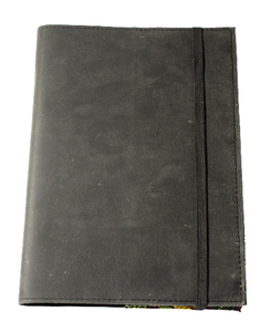 Cuaderno de cuero personalizado con tapa dura A5, color negro suave con banda elástica, cuadernos de moda al por mayor para promoción. - Product Image 1