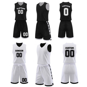 Uniformes de basket-ball unisexes, coupe athlétique, 100% polyester, séchage rapide, sans manches, noms et numéros d'équipe personnalisés, toutes saisons - Product Image 1