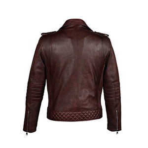<b>Mens</b> Leather <b>Jacket</b> Classic Zip Up Biker Style <b>Long</b> Sleeve Warm Outdoor Casual Fashion Coat for Daily Wear Travel Riding - Product Image 5
