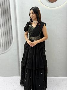 Dernier modèle de Salwar Kameez en soie Georgette lourde, organza Tabby et viscose fantaisie, brodé multicolore, livraison gratuite dans le monde entier - Product Image 2