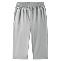Capris pour hommes grandes tailles, longueur 3/4, sportifs, respirants, séchage rapide, imperméables, décontractés, couleur unie, taille élastique, jambe large