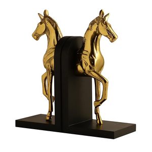 Luxury Gold Metal Bookends Durable Aluminium Shelf Decor for Organizing Heavy <b>Books</b> - Product Image 6
