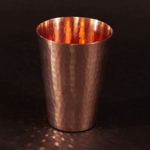 Mirror Finish Copper Glass Tumbler Premium Ayurvedic Drinking Water Cup Metal <b>Drinkware</b> Export Supplier - Product Image 3