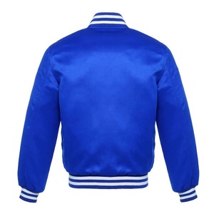 <b>Men</b> Letterman Embroidery Satin Sleeve Baseball Letterman High Quality College Street Casual Varsity Jacket Custom Satin Jacket - Product Image 2