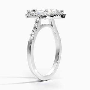 Luxury Halo Moissanite Engagement Ring in 925 Sterling Silver for Women Wedding Bridal Jewelry Gift - Product Image 3
