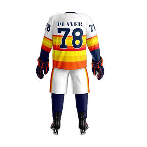 Uniformes de hockey sur glace unisexes de haute qualité, confortables et respirants, séchage rapide, logo et couleur personnalisables, 100% polyester, service OEM - Product Image 2